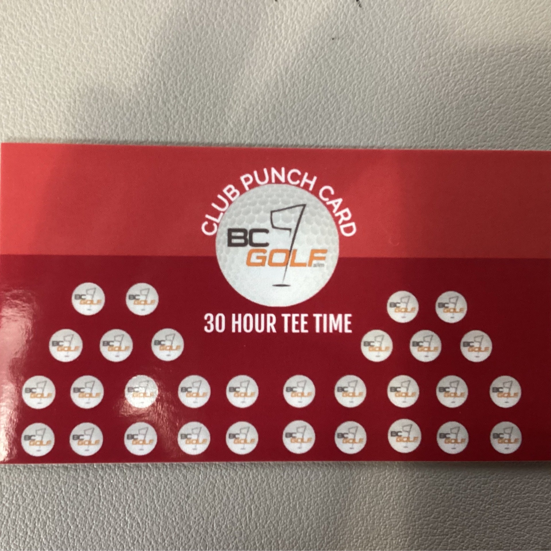 30 Hour Club Punch Card | Bay City Golf Sim
